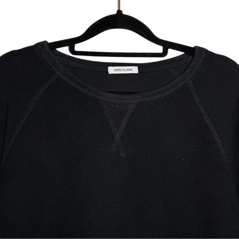 Hiro Clark Black French Terry Crew Neck Sweatshirt - Large